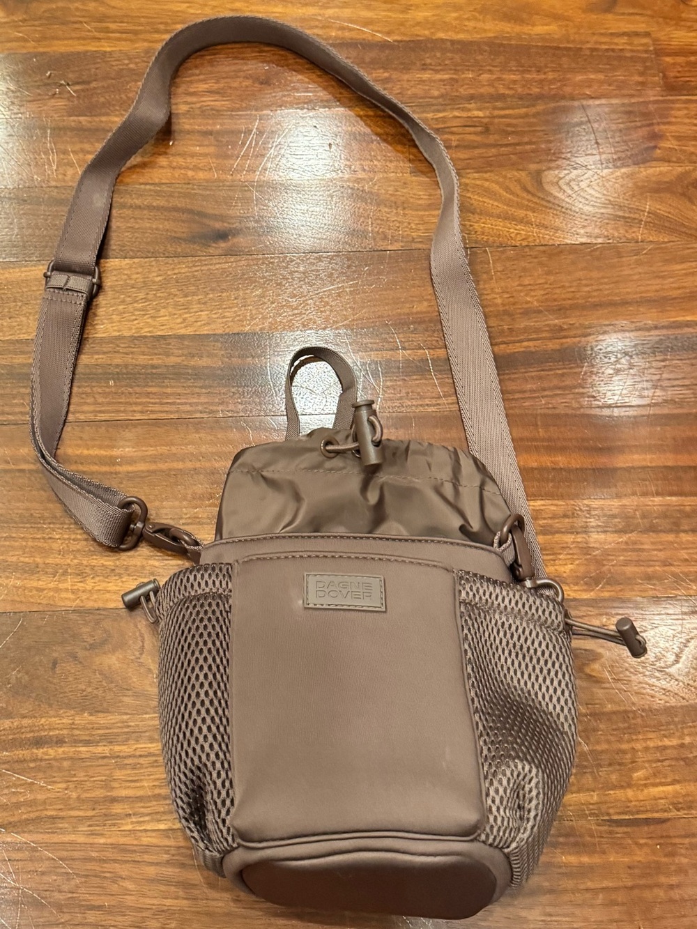 Dagne Dover Mara Phone Sling Bag Womens OS Brown Neoprene Mesh Crossbody
